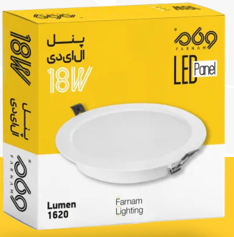پنل ال ای دی 18وات گرد توکار