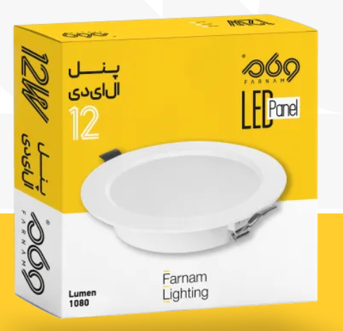 پنل ال ای دی 12 وات گرد توکار
